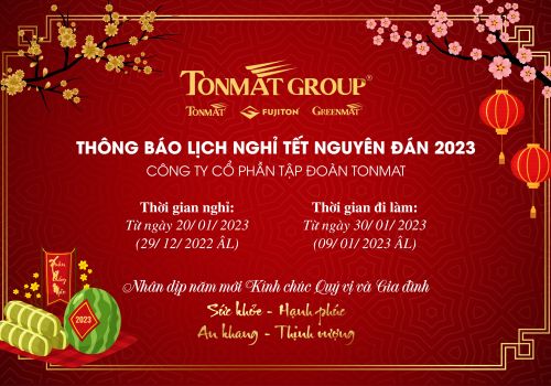 TONMAT GROUP THÔNG BÁO LỊCH NGHỈ TẾT QUÝ MÃO 2023